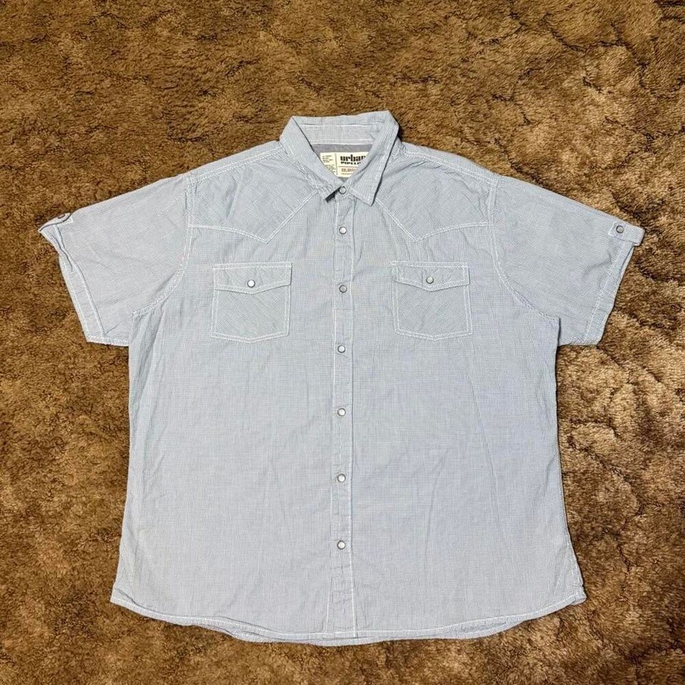 Vintage Y2K Urban Pipeline Pearl Snap Button Up Shirt XXLarge